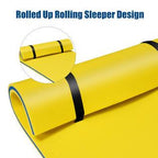 Costway 3-Layer Tear-proof Water Mat Floating Pad Island Water Sports Relaxing Yellow