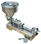 Pneumatic Paste Liquid Fill Filling Machine Piston Filler Bottle Seal Pack 10-300ml Honey Jam Lotion Filling