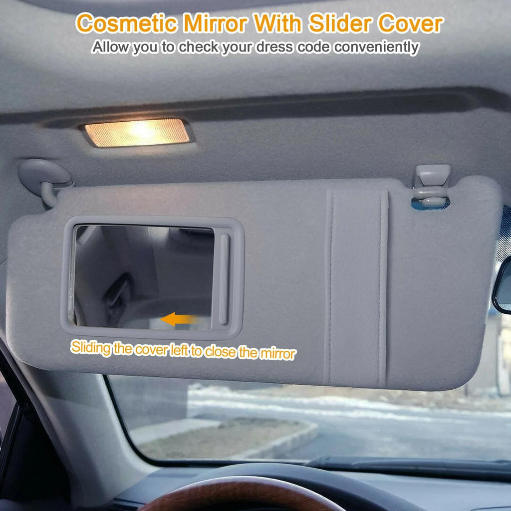 2007-2011 Toyota Camry Gray Sun Visor LEFT Driver without Vanity Light Generic