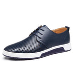 ng Autumn Leather Casual Fashion Breathable Holes Leisure Shoes
