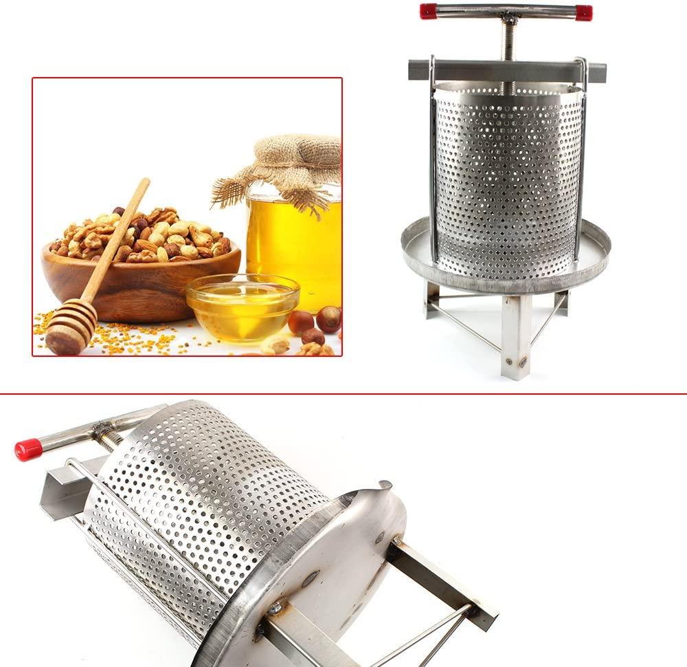 tfcfl universal household manual bee honey press presser wax machine for beekeeping agriculture vertical stripe silver (60cm/23.6'')