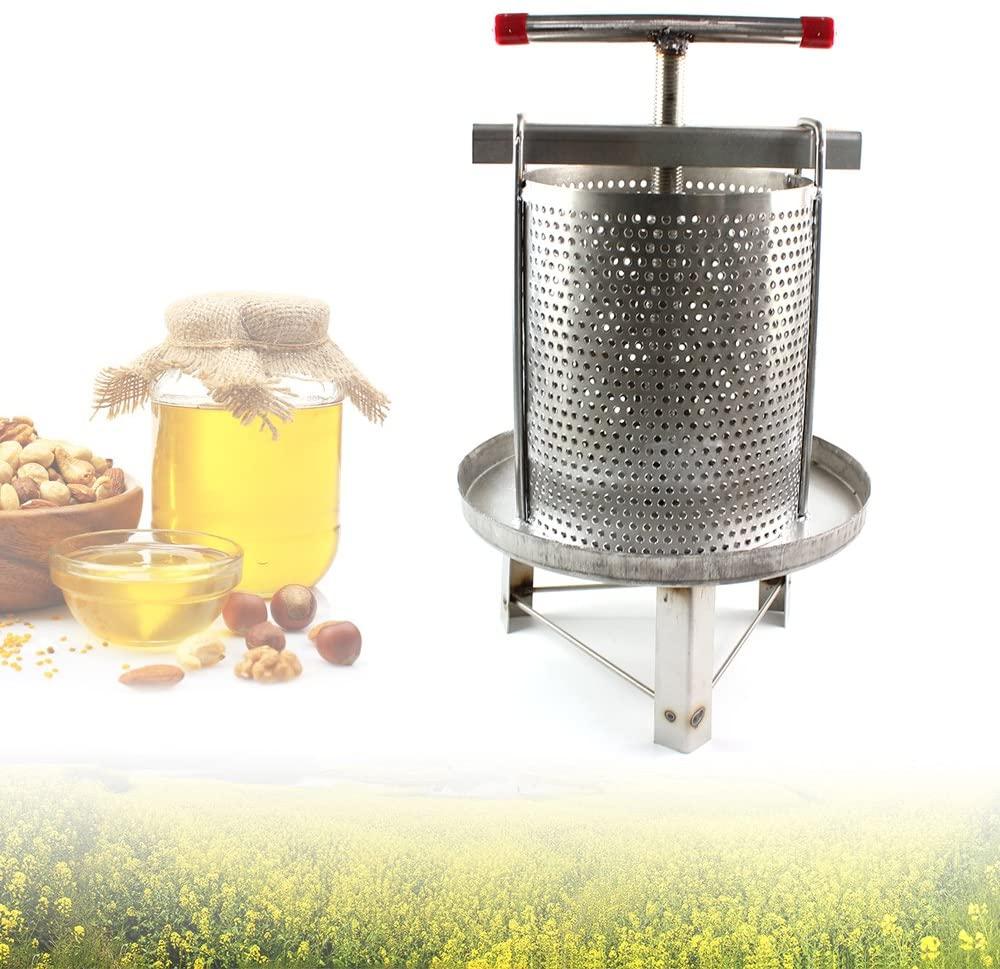 tfcfl universal household manual bee honey press presser wax machine for beekeeping agriculture vertical stripe silver (60cm/23.6'')
