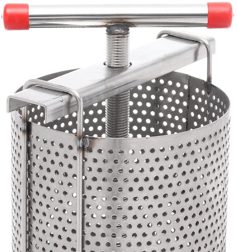 tfcfl universal household manual bee honey press presser wax machine for beekeeping agriculture vertical stripe silver (60cm/23.6'')