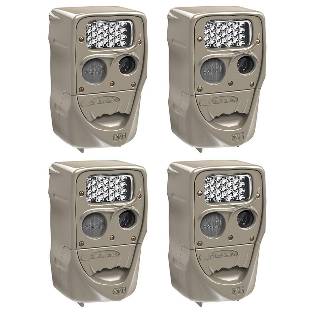 Power House 20 MP Super Simple Setup Silver Flash Trail Camera (4-Pack)