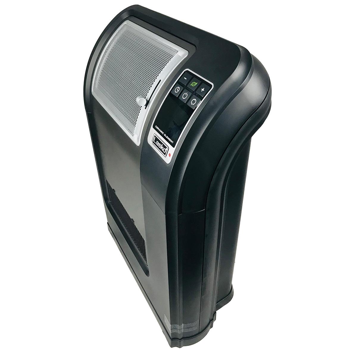 UsedLasko Digital Ceramic Portable Heater with Remote Silver/Black Space Saving  &amp; Large digital readout CC248432NRB (Renewed) (Certified)