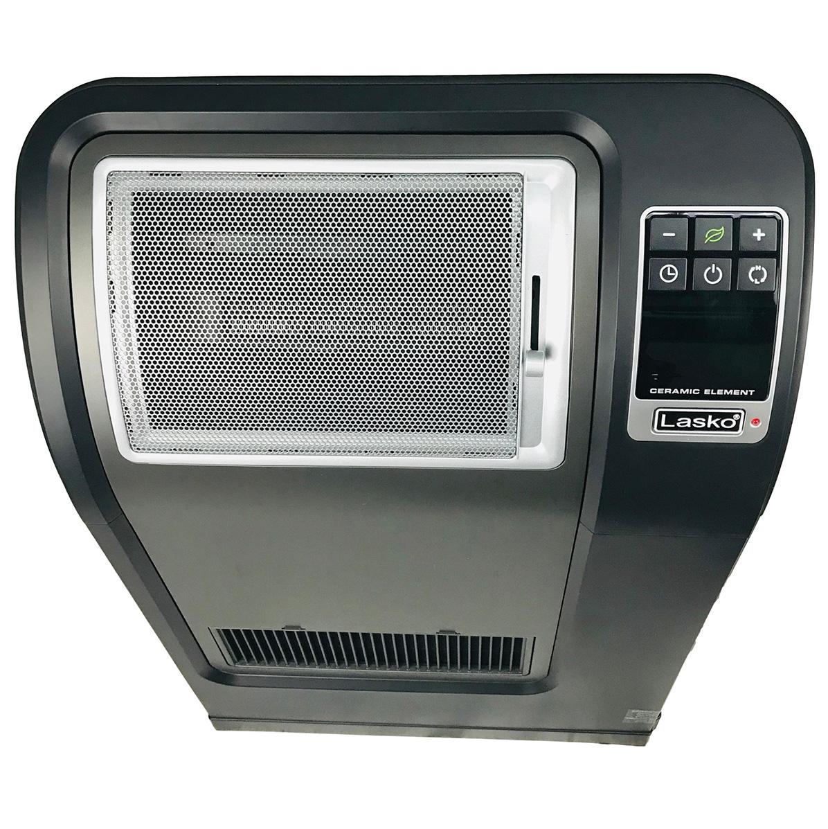 UsedLasko Digital Ceramic Portable Heater with Remote Silver/Black Space Saving  &amp; Large digital readout CC248432NRB (Renewed) (Certified)