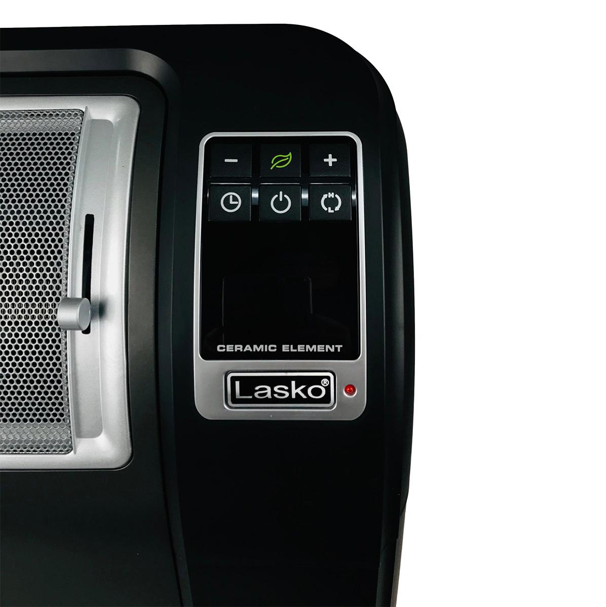 UsedLasko Digital Ceramic Portable Heater with Remote Silver/Black Space Saving  &amp; Large digital readout CC248432NRB (Renewed) (Certified)