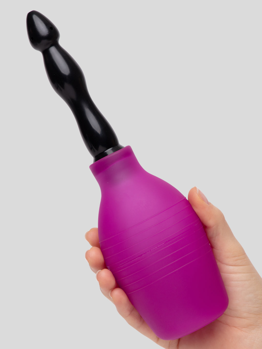 Cloud 9 Novelties Deluxe Enema Douche with Soft Nozzle Tip & Extended Reach Tip, Purple
