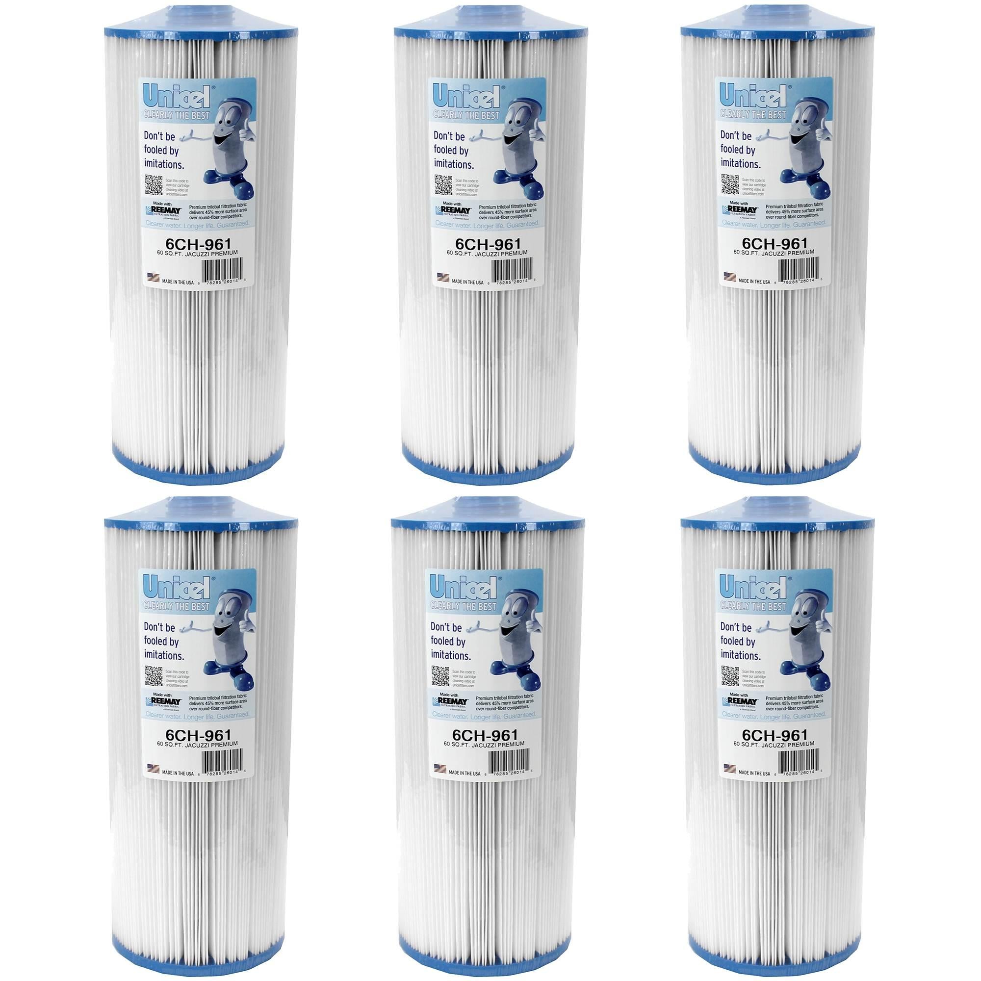 unicel 6ch961 replacement pool spa filter cartridge 60 sq ft pjw60tl (6 pack)