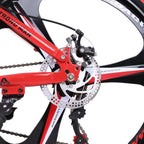 HOMBOM 26in Folding Mountain Bike s 21 Speed Bicycle Full Suspension MTB Bikes