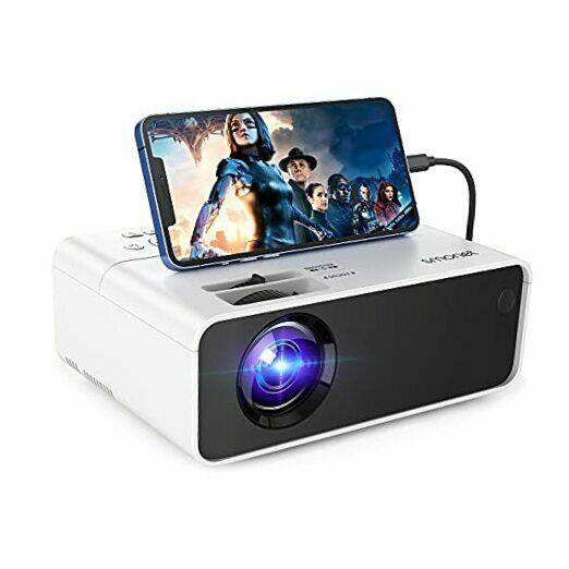 movie projector,smoent 1080p hd projector 7500l home projector video tv white
