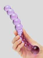 Lovehoney Sensual Glass Beaded Textured Dildo, Purple