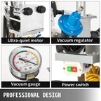 happybuy electric milking machine 25l,milker machine 5-8 cows per hour, 0.55kw 1680 rpm milking equipment with 25l 304 stainless steel bucket single cow milking machine bucket milker for cows and goat