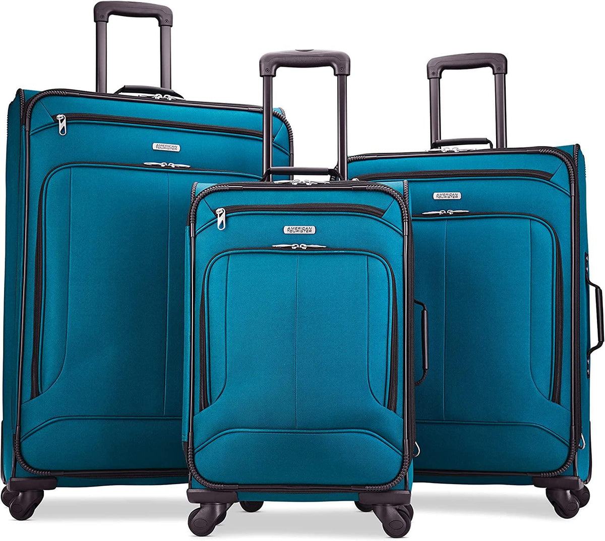 Pop Max Softside Luggage with Spinner Wheels, Teal, 3-Piece Set (21/25/29)