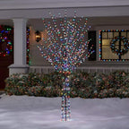 8 ft Bare Branch Multi LED Christmas Tree