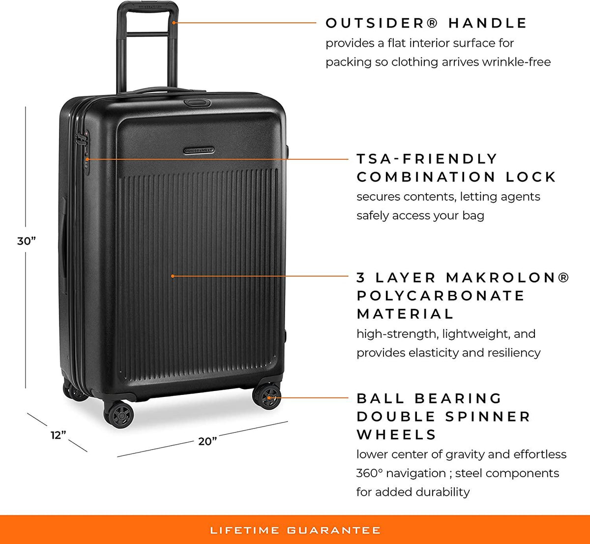 Sympatico Hardside Large Spinner Luggage, Matte Black, 30-Inch Checked