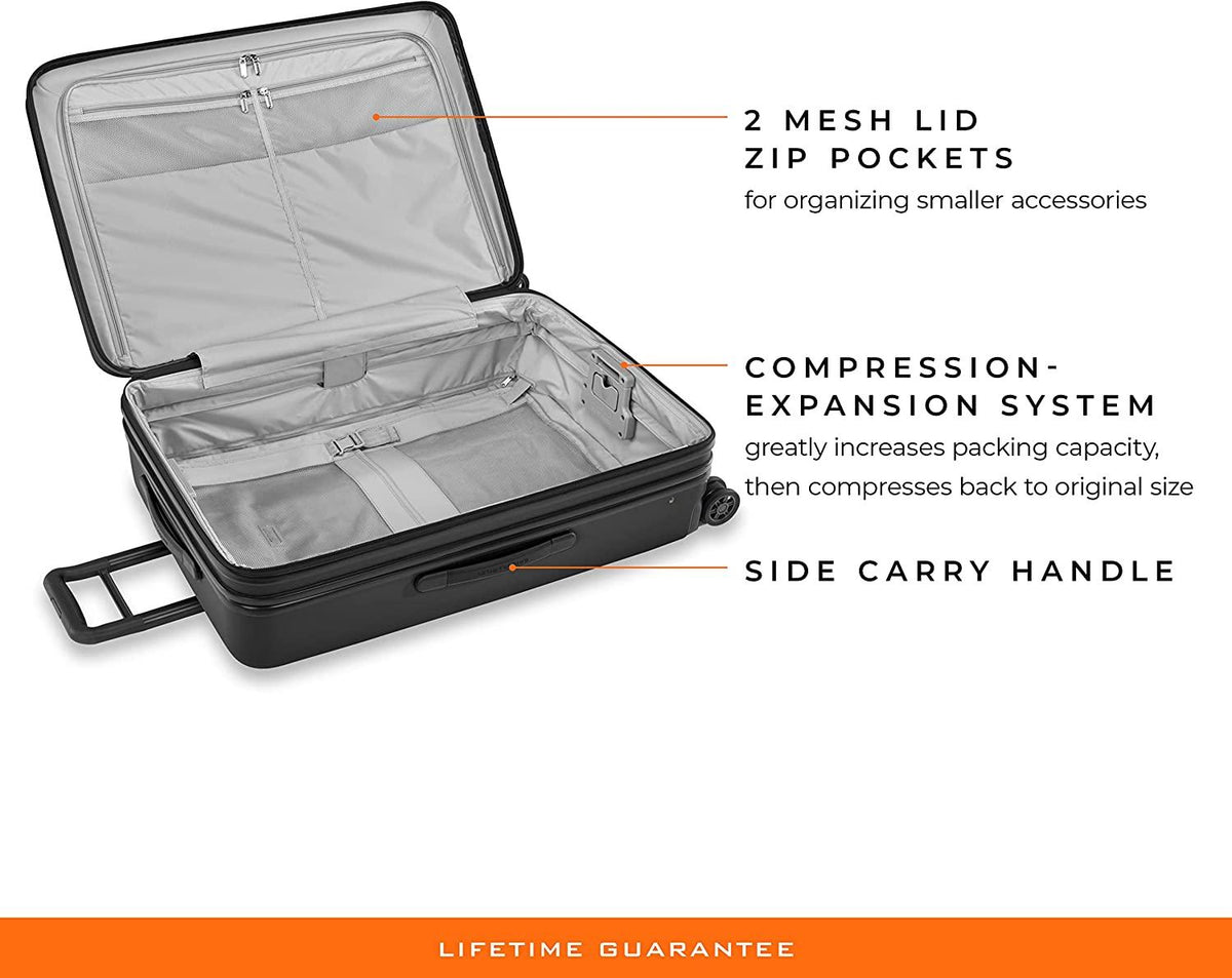 Sympatico Hardside Large Spinner Luggage, Matte Black, 30-Inch Checked