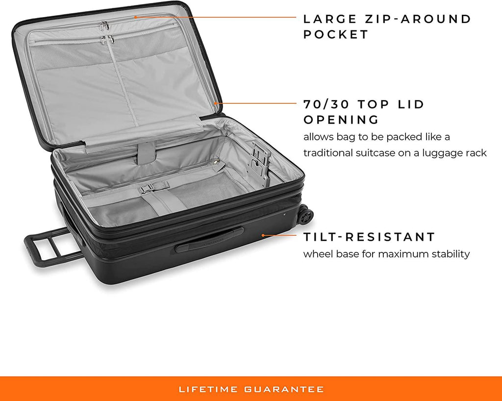 Sympatico Hardside Large Spinner Luggage, Matte Black, 30-Inch Checked