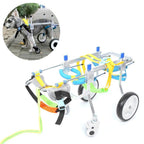 Zouminy Pet Wheelchair, 4-Wheeled Pet Hind Limb Rehabilitation Auxiliary Wheelchair for Paralyzed Handicapped Dog Cat