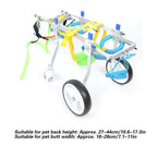Zouminy Pet Wheelchair, 4-Wheeled Pet Hind Limb Rehabilitation Auxiliary Wheelchair for Paralyzed Handicapped Dog Cat