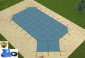 gli hyperlite grecian solid pool safety cover w/ right step, pump &amp; wood anchors