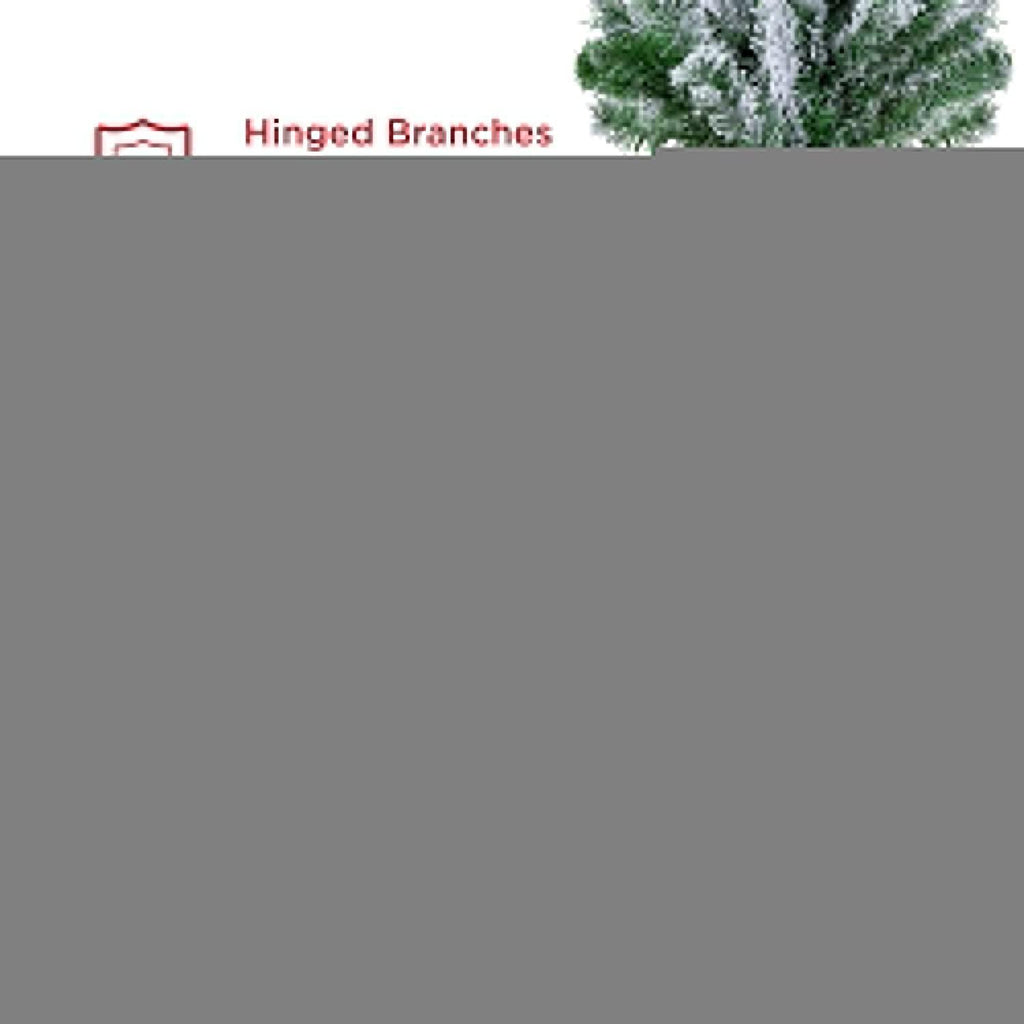 7.5ft Pre-Lit Snow Flocked Artificial Holiday Christmas Pin