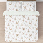 Deer Floral Full / Queen Bed Comforter Bedding Set by Sweet Jojo s