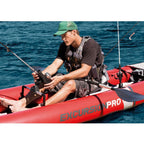 Excursion Red Pro Inflatable 2-Person Vinyl Kayak with Oars and Pump
