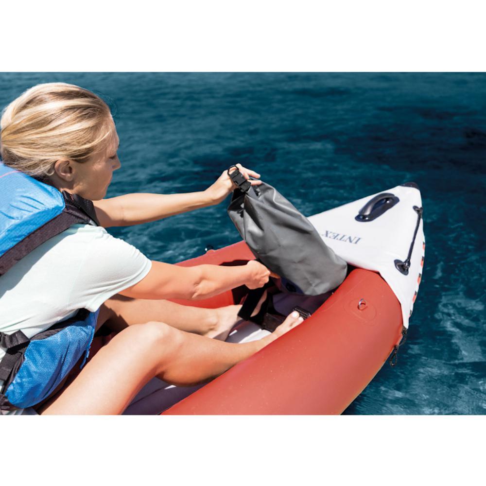 Excursion Red Pro Inflatable 2-Person Vinyl Kayak with Oars and Pump
