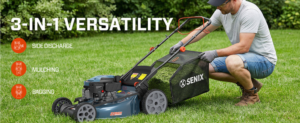 22 Inch Self Propelled Gas Lawn Mower 170cc 4-Cycle RWD Mower |  22" Self-Propelled Gas Lawn Mower, Gas Powered Lawn Mower,170cc 4-Cycle Engine, Easy Start