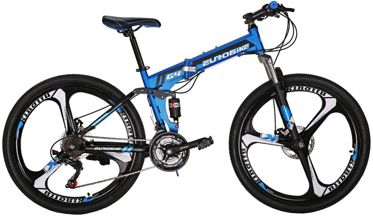 OBK G4/G6 26" Full Suspension Folding Mountain Bike 21 Speed Bicycle Men or Women MTB Foldable Frame