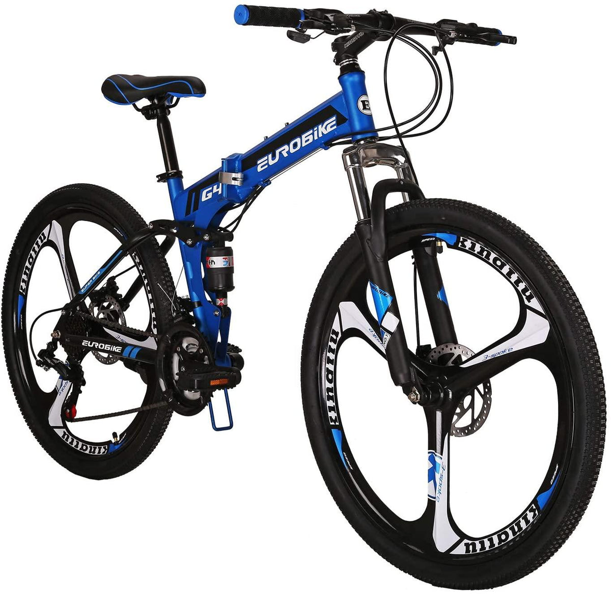 OBK G4/G6 26" Full Suspension Folding Mountain Bike 21 Speed Bicycle Men or Women MTB Foldable Frame