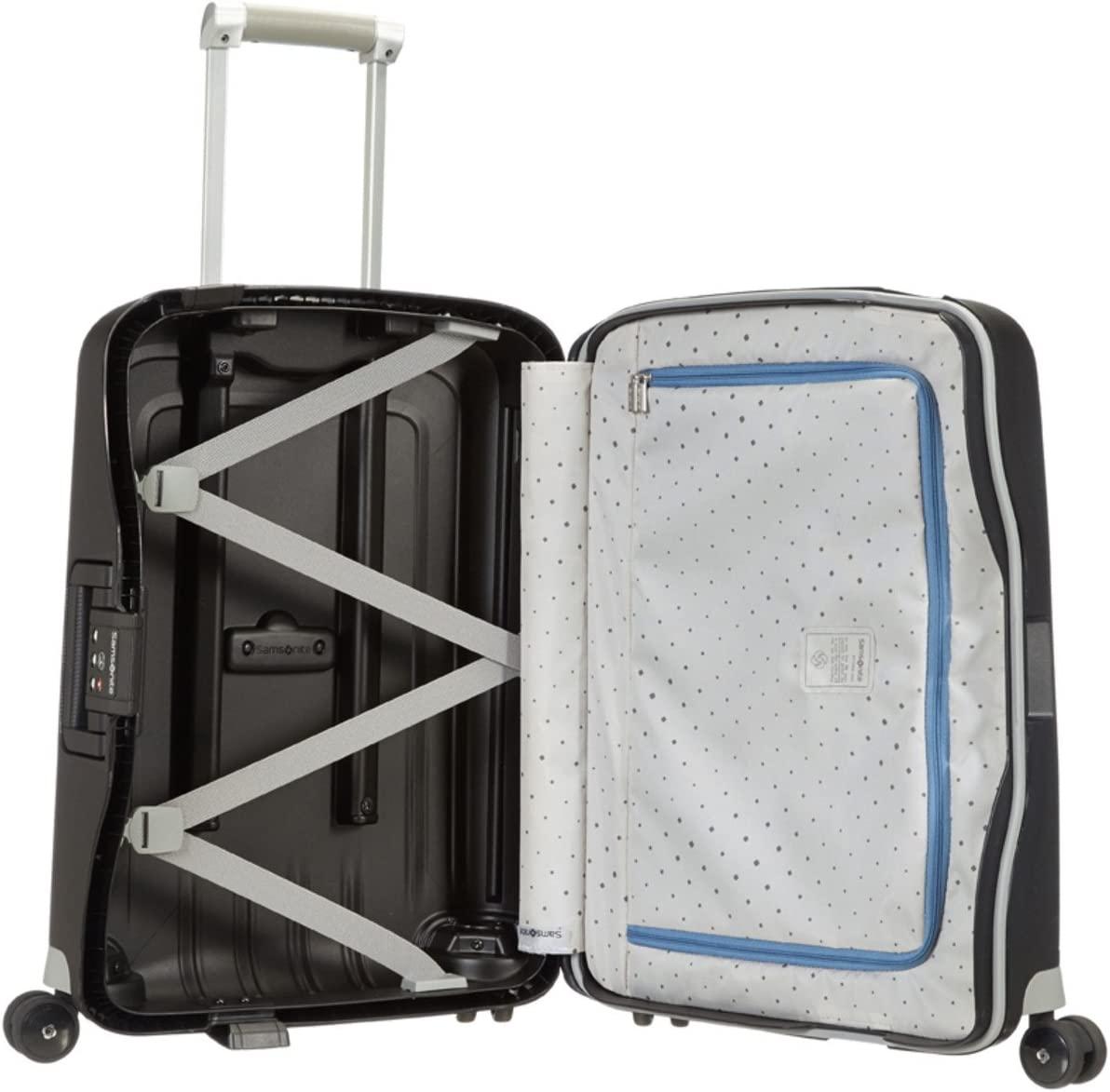 S'Cure Hardside Luggage with Spinner Wheels, Black, Checked-Large 28-Inch