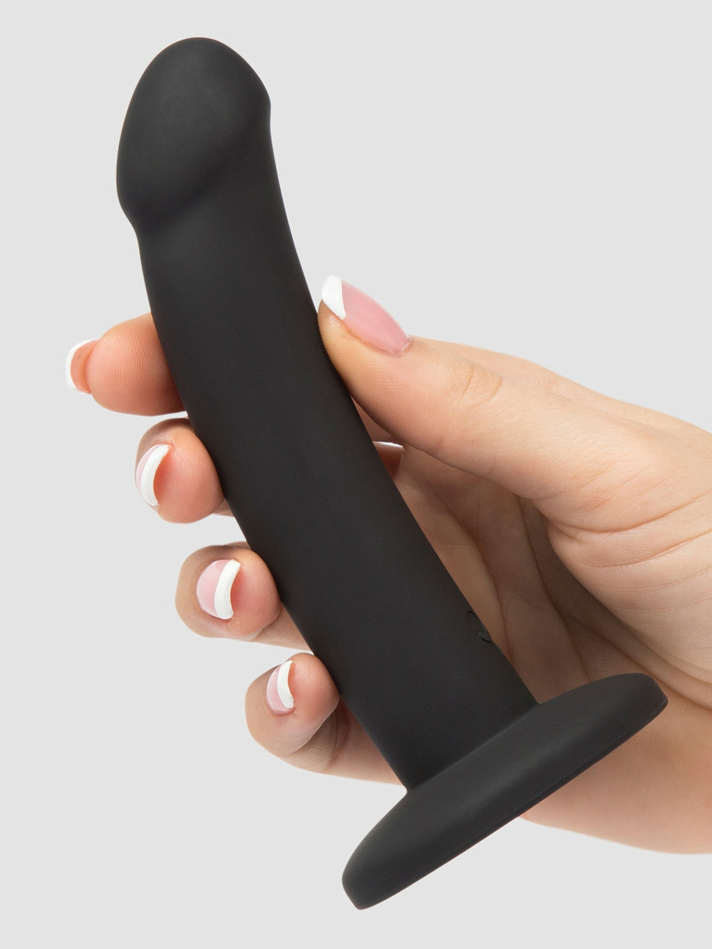 Lovehoney Curved Silicone Suction Cup Dildo 5.5 Inch, Black