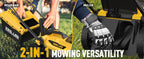 20v 13-inch Lawn Mower and 12-inch String Trimmer Combo with 2x4.0Ah Batteries and Charger, Grass Cutter with 5-Position Height Adjustment, Weed Wacker with 8pcs Line for Yard, Garden