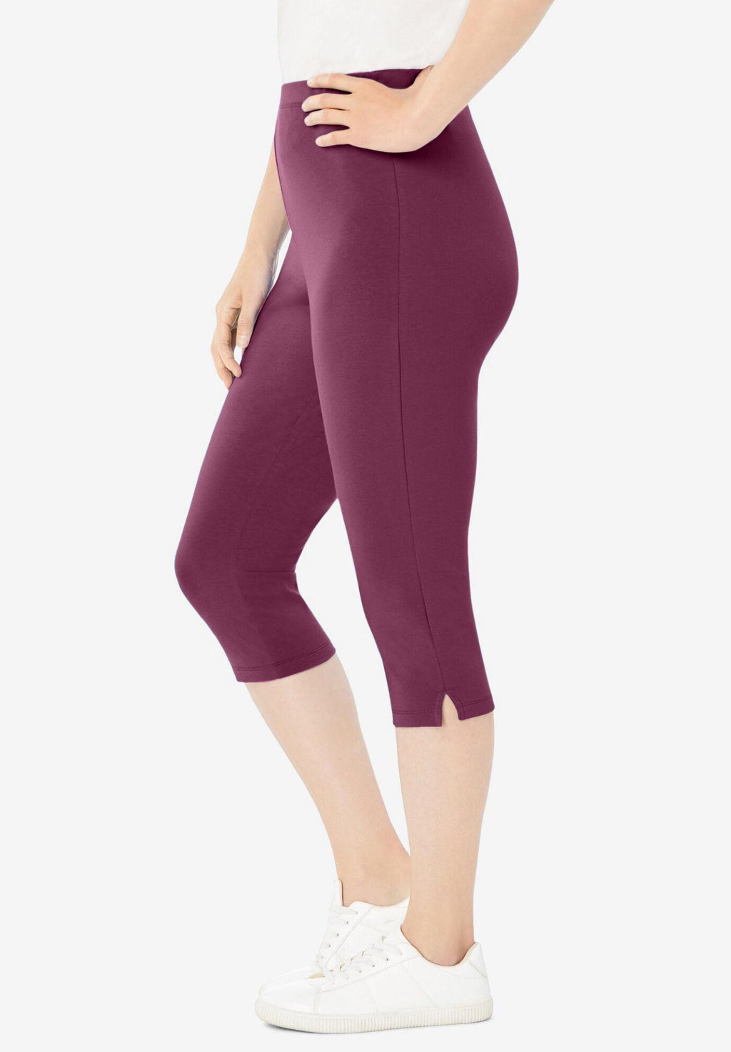 stretch cotton capri legging