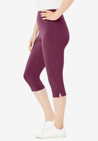 stretch cotton capri legging