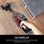 Shark IZ662H Vertex Pro Lightweight Cordless Stick Vacuum with IQ Display, DuoClean PowerFins &amp; MultiFLEX, Includes Crevice Tool, Pet Multi-Tool &amp; Anti-Allergen Dusting Brush, 60min Runtime, Black/Red