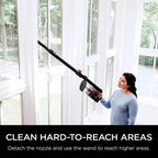 Shark IZ662H Vertex Pro Lightweight Cordless Stick Vacuum with IQ Display, DuoClean PowerFins &amp; MultiFLEX, Includes Crevice Tool, Pet Multi-Tool &amp; Anti-Allergen Dusting Brush, 60min Runtime, Black/Red