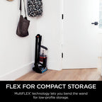 Shark IZ662H Vertex Pro Lightweight Cordless Stick Vacuum with IQ Display, DuoClean PowerFins &amp; MultiFLEX, Includes Crevice Tool, Pet Multi-Tool &amp; Anti-Allergen Dusting Brush, 60min Runtime, Black/Red