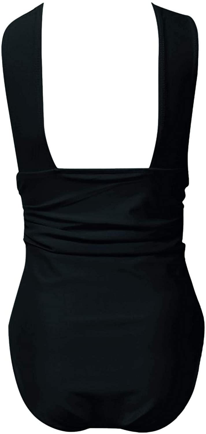 Women Crisscross One Piece Swimsuit Tummy Control Bathing Suit Front Crossover Swimwear