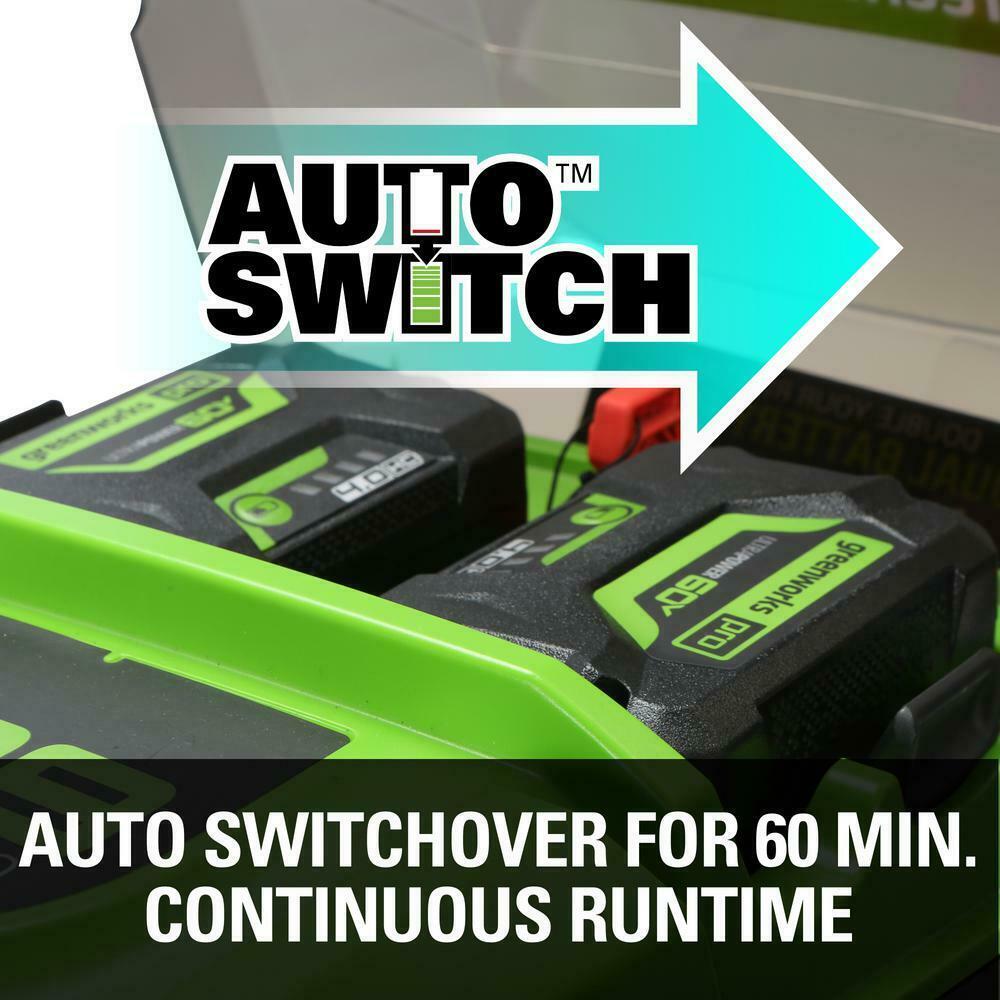 21 in. 60 V Rapid Charging Self-Propelled Lawn Mower Two 4 Ah Batteries