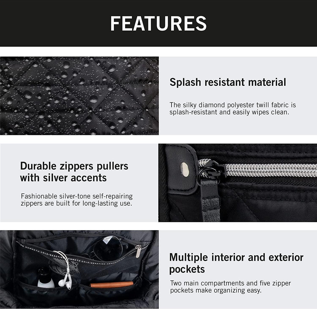 Diamond Tower Luggage Collection Lightweight Hardside Expandable 8-Wheel Spinner Travel Suitcase, Black, 2pc Bundle (Carry On+Backpack)