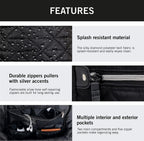 Diamond Tower Luggage Collection Lightweight Hardside Expandable 8-Wheel Spinner Travel Suitcase, Black, 2pc Bundle (Carry On+Backpack)