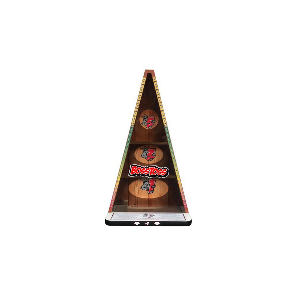A-Hole Bean Bag Toss Game with 4 Bean Bags and LEDs, Wood Grain Finish