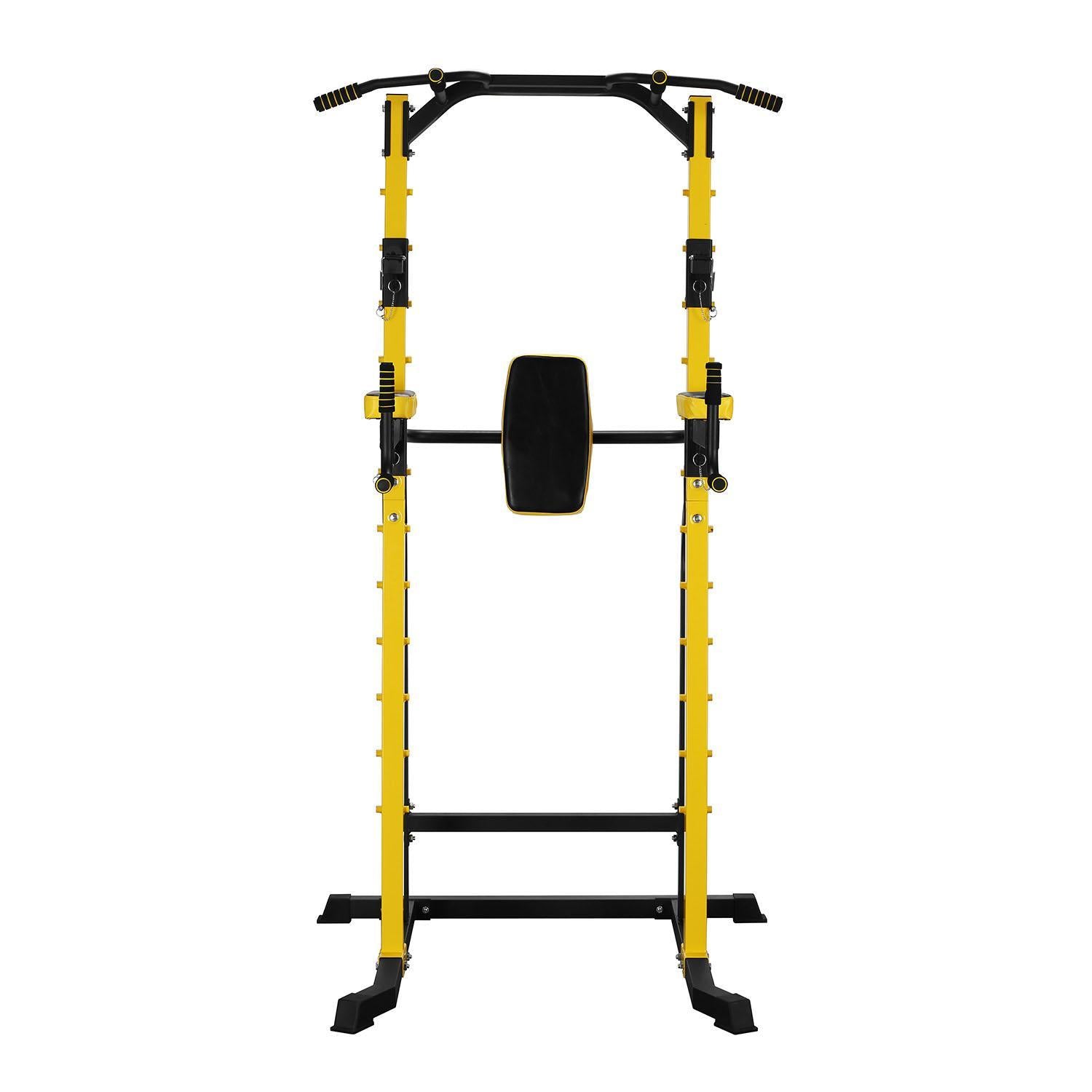Joppoint Power Tower Weight capacity 661 LBS Multi-Function Dip Stands Pull Up Tower Height Adjustable Full Body Home Fitness Gym Tower