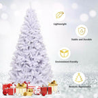 7.5 ft. Unlit Hinged Artificial Christmas Tree Premium Pine Tree 1346 Tips W/Metal Stand