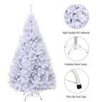 7.5 ft. Unlit Hinged Artificial Christmas Tree Premium Pine Tree 1346 Tips W/Metal Stand