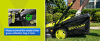40V 16-inch Cordless Lawn Mower with 45L Grass Collection Bag, 6 Position Height Adjustment Electric Lawn Mower, 2 x 20V 4.0Ah Battery Powered Push Lawnmower, 2.4A Fast Charger, Lemon Green