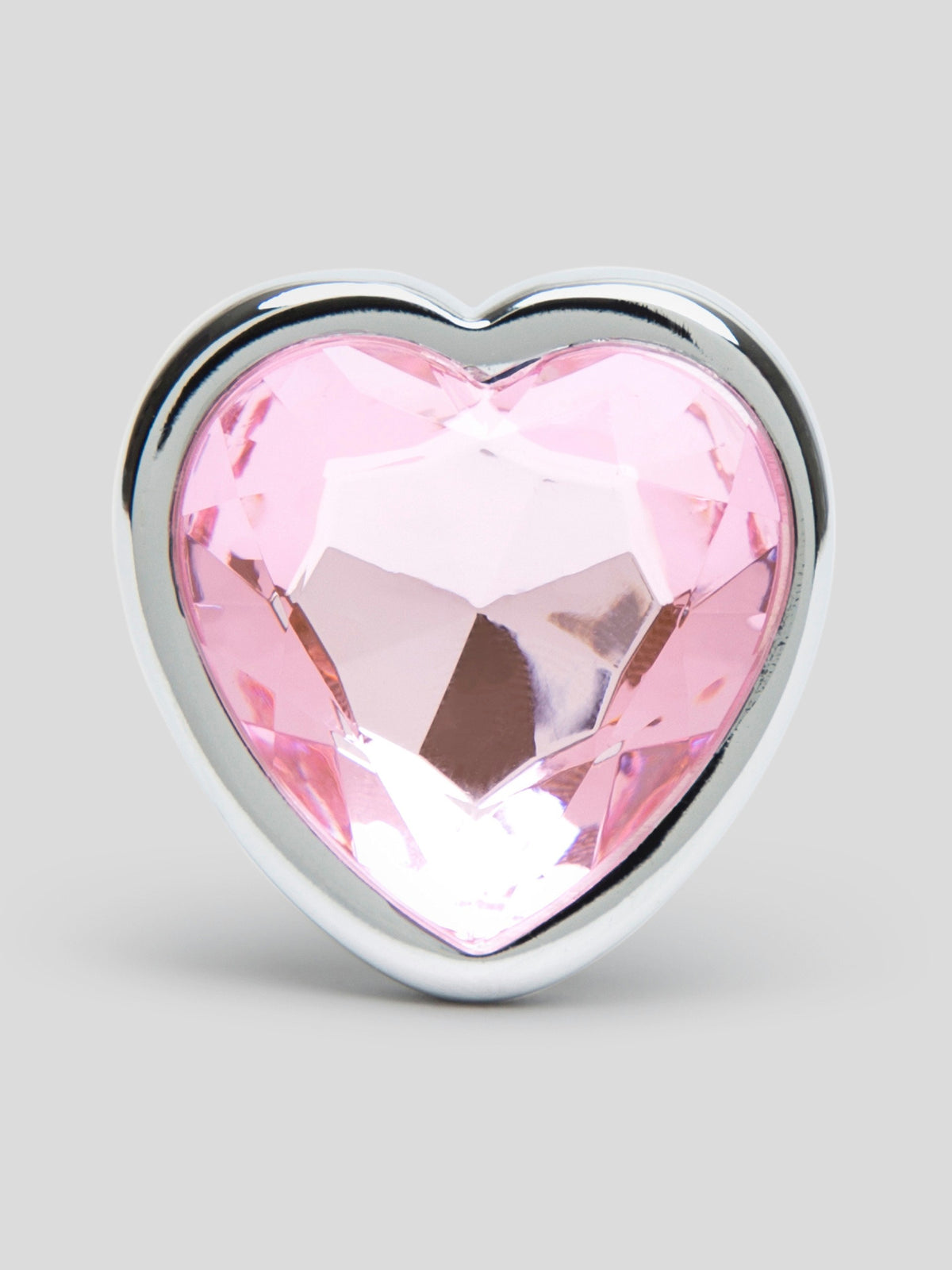 Lovehoney Jeweled Heart Metal Butt Plug 2.5 Inch, Silver